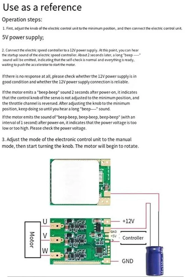 Alt view image 2 of 3 - AJMRTC DL04A 20A ESC Electronic Speed Controller, PWM Brushless Motor Speed Control Module, Mini BLDC ESC, Supports Servo Drive Signal Input for Small Brushless Motor Projects