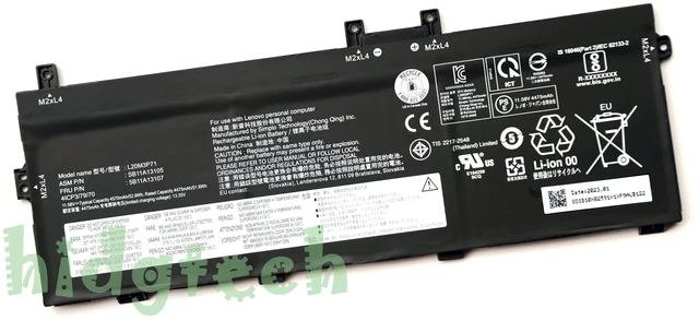 Main image of New L20C3P71 L20L3P71 L20M3P71 Laptop Battery for Lenovo ThinkPad X13 Yoga Gen 2 Gen 3