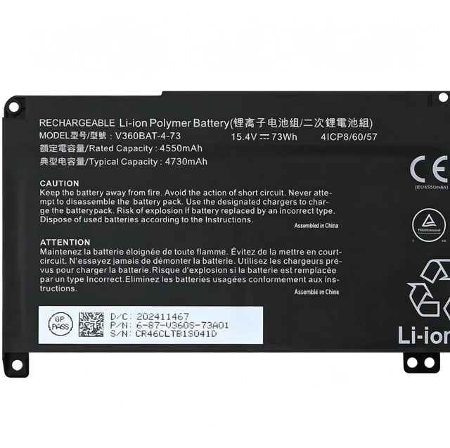 Alt view image 2 of 4 - V360BAT-4-73 New Battery for GIGABYTE Hasee G6X 9KG(2024), G6X 9KG-43US854SH, G6X 9KG-43US864SH / MEOW R16 24H Hasee G6X 9KG / For Terrans Force X411A / Colorful
MEOW R16 (R16 24, R16 Pro, R16 24H)