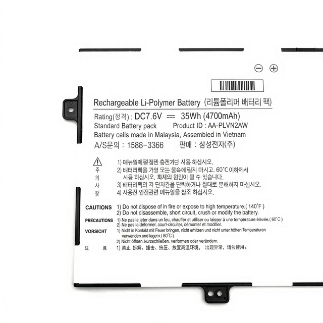 Alt view image 2 of 3 - AA-PLVN2AW New Laptop Battery for Samsung ATIV Book 9 930X2K-K01 930X2K NT930X2K NP930X2K Series (7.6V 35Wh 4700mAh)