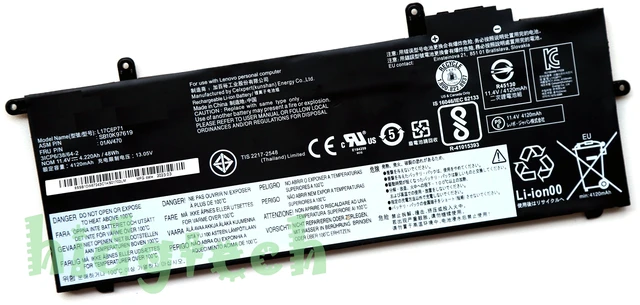 Alt view image 3 of 4 - New L17C6P71 L17M6P71 01AV470 01AV471 Laptop Battery for Lenovo ThinkPad X280 Series 31CP6/38/64-2