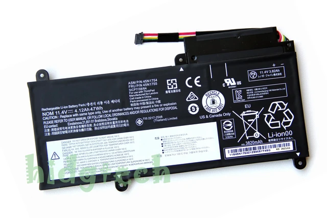 Main image of New 45N1752 45N1753 45N1754 45N1755 45N1756 45N1757 Laptop Battery for Lenovo ThinkPad E450 E450C E455 E460 E460C Series 3ICP7/38/64
