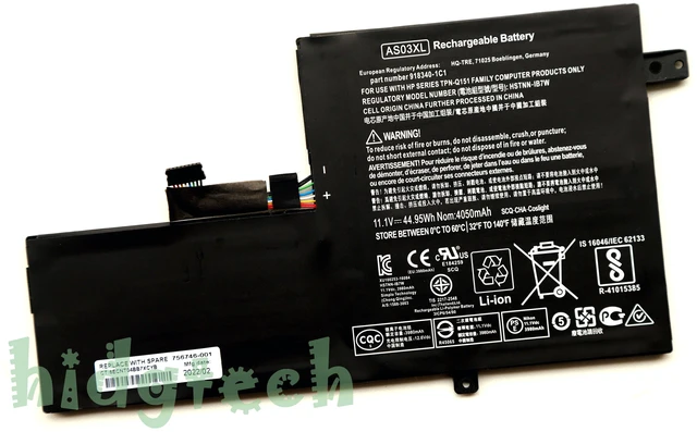Main image of AS03XL New Laptop Battery for HP Chromebook 11 G5 EE TPN-Q151 Series Notebook HSTNN-IB7W 918669-855 918669-855 918340-1C1 484170-001