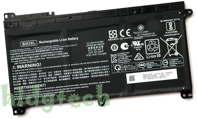 Main image of New Bi03XL Battery for HP Pavilion X360 M3-U 13-U M3-U001DX M3-U103DX 13-U100TU 13-U100TU 13-U118TU Stream 14-AX 14-ax010nr 14-ax020wm 14-ax030wm TPN-W118 ON03XL HSTNN-LB7P HSTNN-UB6W 843537-541