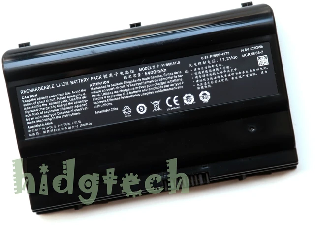 Main image of P750BAT-8 New Laptop Battery for Clevo P750DM3-G P750ZM P751ZM P770ZM P771ZM P771DM-G P775DM P775TM1 P751DM for Sager NP9752 NP9755 NP9758 NP9772 6-87-P750S-4272 6-87-P750S-4U73 Series