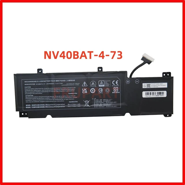 Main image of New NV40BAT-4-73 Laptop Battery For Colorful Jiangxing X16 Pro 23, X16 Pro 2023 Schenker XMG Pro 16 Studio(Mid 24) / System76 Oryx Pro (oryp11) / XMG Pro 16 Studio, Pro 16 Studio(Mid 23) Series