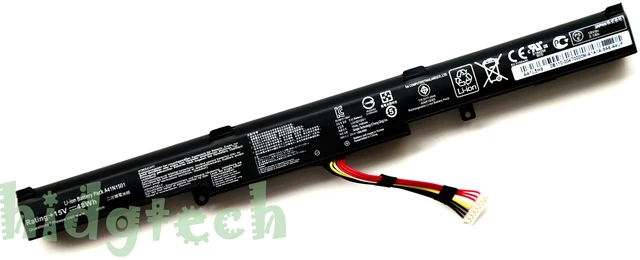 Main image of New A41N1501 A41LK9H Laptop Battery For Asus ROG GL752VL GL752VW G752VW N552 N552V N552VX N552VW N752 N752V N752VX Series 41NR18/65