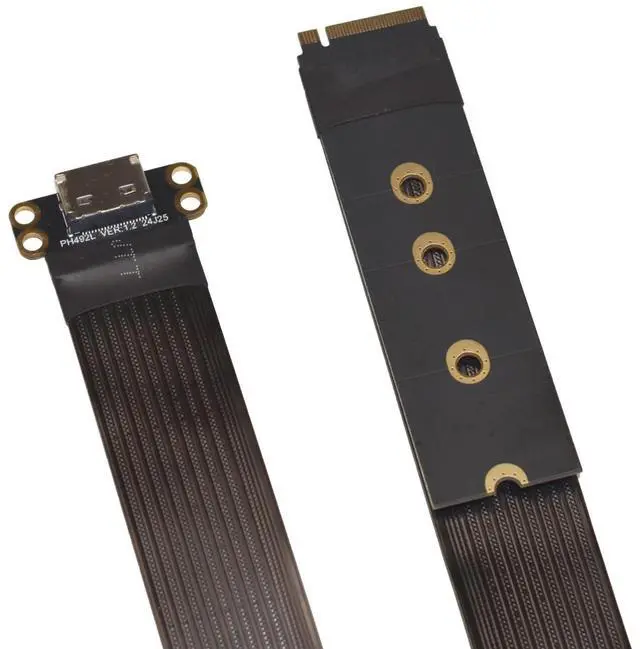 Alt view image 2 of 5 - LetLinkSo M.2 to OCuLink Adapter, PCIe 4.0 x4 to SFF-8612/SFF-8611, 20cm(0.66ft) Flexible Extender, 15cm(0.49ft) Optional, for eGPU, NVMe SSD & PCIe Expansion Cards