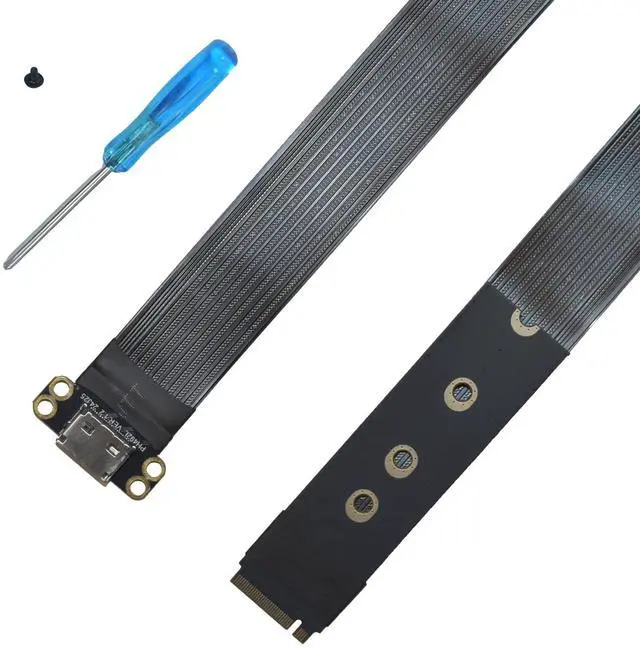 Alt view image 4 of 5 - LetLinkSo M.2 to OCuLink Adapter, PCIe 4.0 x4 to SFF-8612/SFF-8611, 20cm(0.66ft) Flexible Extender, 15cm(0.49ft) Optional, for eGPU, NVMe SSD & PCIe Expansion Cards