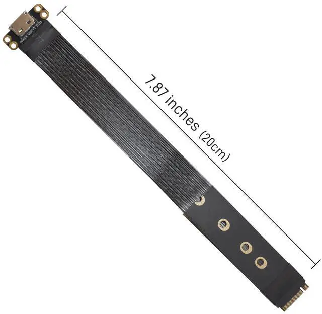 Alt view image 5 of 5 - LetLinkSo M.2 to OCuLink Adapter, PCIe 4.0 x4 to SFF-8612/SFF-8611, 20cm(0.66ft) Flexible Extender, 15cm(0.49ft) Optional, for eGPU, NVMe SSD & PCIe Expansion Cards