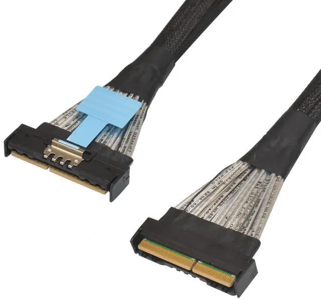 Main image of LetLinkSo PCIe 5.0 MCIO 124-Pin x16 Cable (Male to Male), Gen 5 32GT/s High-Speed Interconnect for Server Motherboard & NVMe Expansion, 1.6 feet (50 cm)