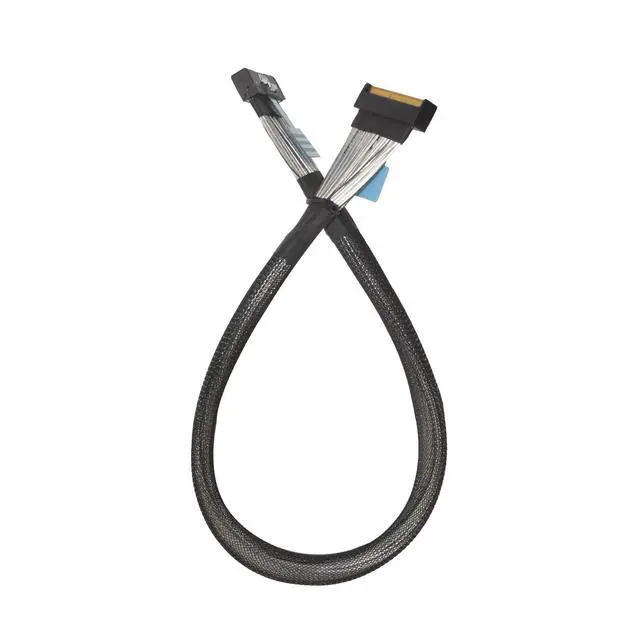 Alt view image 3 of 5 - LetLinkSo PCIe 5.0 MCIO 124-Pin x16 Cable (Male to Male), Gen 5 32GT/s High-Speed Interconnect for Server Motherboard & NVMe Expansion, 1.6 feet (50 cm)