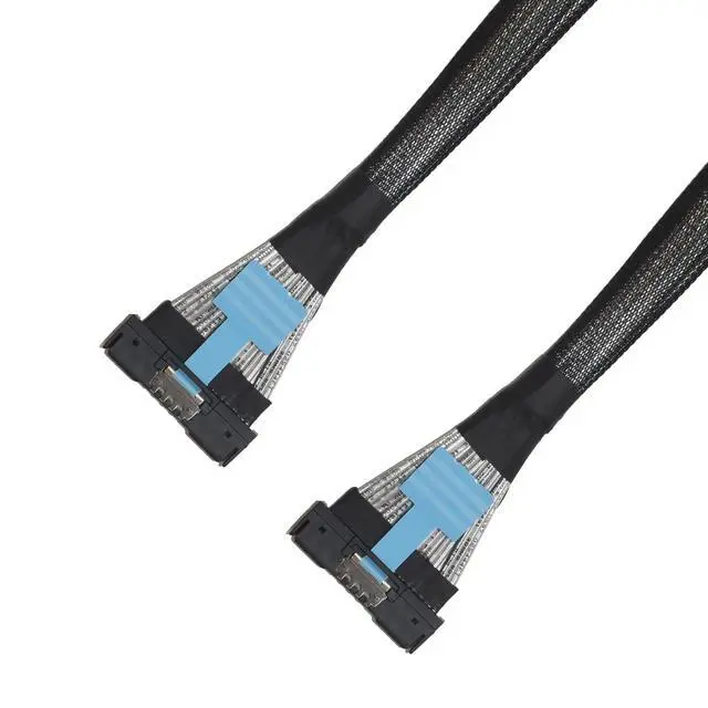 Alt view image 5 of 5 - LetLinkSo PCIe 5.0 MCIO 124-Pin x16 Cable (Male to Male), Gen 5 32GT/s High-Speed Interconnect for Server Motherboard & NVMe Expansion, 1.6 feet (50 cm)