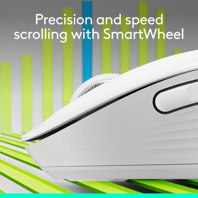 Alt view image 2 of 7 - Signature M650 Wireless Mouse - for Small to Medium Sized Hands, 2-Year Battery, Silent Clicks, Customizable Side Buttons, Bluetooth, for PC/Mac/Multi-Device/Chromebook - Off White