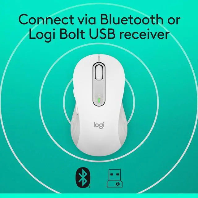 Alt view image 6 of 7 - Signature M650 Wireless Mouse - for Small to Medium Sized Hands, 2-Year Battery, Silent Clicks, Customizable Side Buttons, Bluetooth, for PC/Mac/Multi-Device/Chromebook - Off White