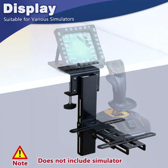 Alt view image 3 of 6 - 1PC Hotas Mount, Desk Mount for Flight Sim Game Flight Stick Joystick Throttle and HOTAS Systems1PC