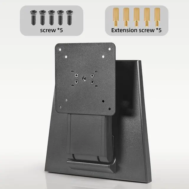 Alt view image 5 of 5 - Low Profile Monitor Stand - Foldable Touch Monitor MINI PC Stand Compatible with VESA 75x75 and 100x100mm Monitor Mounts For Kiosk,AIO Monitor Base Adjustable Folding Flat