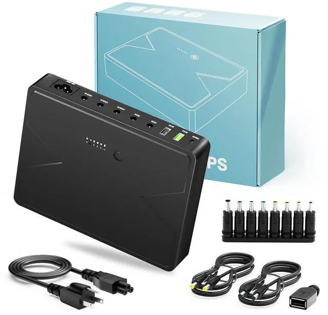 13PCS Mini UPS Battery Backup Power Supply 20000mAh/74Wh Lithium, PD65W ...