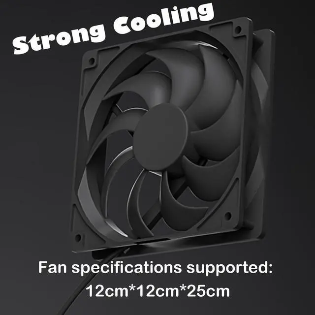 Aluminum Mini PC Cooler Stand with 120mm Fan, Desktop Cooling Base for ...