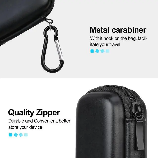 Alt view image 4 of 7 - Hard Carrying Case for SSK Portable SSD External Solid State Drives 250GB 500GB 1TB 2TB 4TB SSD External Hard Drive USB 3.2 Gen2 Hard EVA Shockproof Protective Storage Travel Bag, Black