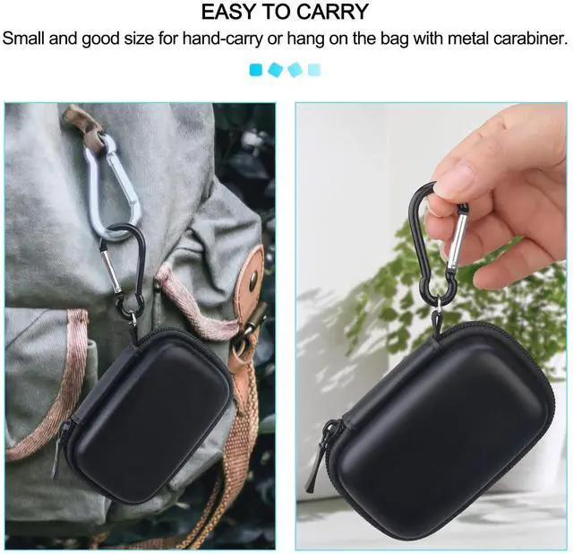 Alt view image 6 of 7 - Hard Carrying Case for SSK Portable SSD External Solid State Drives 250GB 500GB 1TB 2TB 4TB SSD External Hard Drive USB 3.2 Gen2 Hard EVA Shockproof Protective Storage Travel Bag, Black