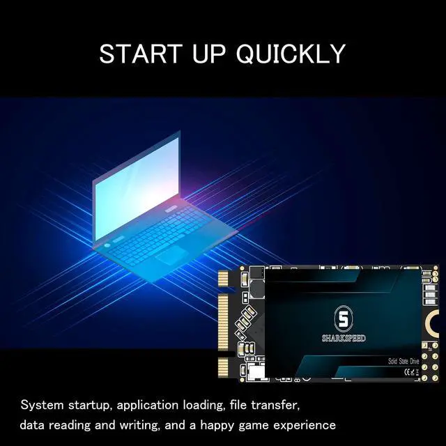 Alt view image 7 of 7 - SSD 256GB M.2 2242 NGFF 42mm B+M Key SATA 3 Internal Solid State Drive for Desktop Laptop