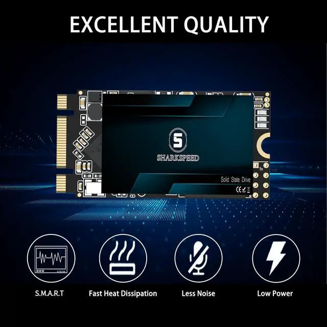 Alt view image 6 of 7 - SSD 256GB M.2 2242 NGFF 42mm B+M Key SATA 3 Internal Solid State Drive for Desktop Laptop