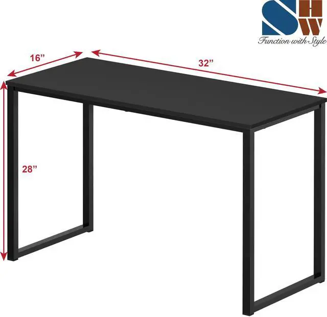 Alt view image 3 of 7 - Mission 32-Inch Home Office Computer Desk, Black