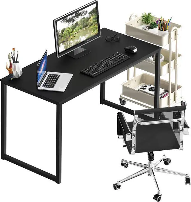 Alt view image 6 of 7 - SHW Mission 40-Inch Home Office Computer Desk, Black