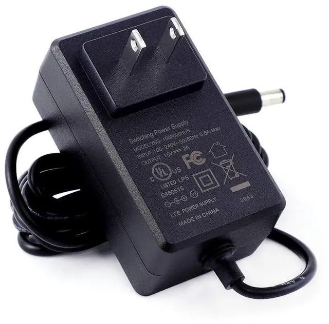 Main image of 15V 2A Power Supply Charger (Input AC 100V-240V, Output DC 15 Volt 2 Amp 30 Watt) Adapter Switching Transformer Converter DC 5.5mm x 2.1mm / 5.5mm x 2.5mm Universal