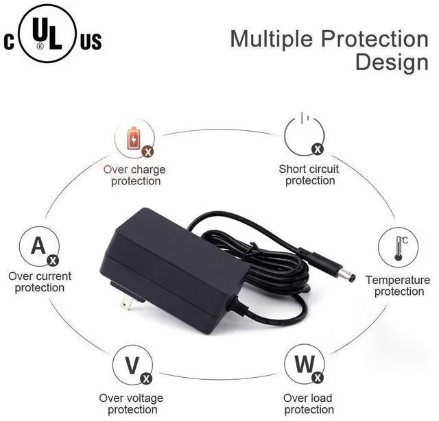 Alt view image 3 of 7 - 15V 2A Power Supply Charger (Input AC 100V-240V, Output DC 15 Volt 2 Amp 30 Watt) Adapter Switching Transformer Converter DC 5.5mm x 2.1mm / 5.5mm x 2.5mm Universal