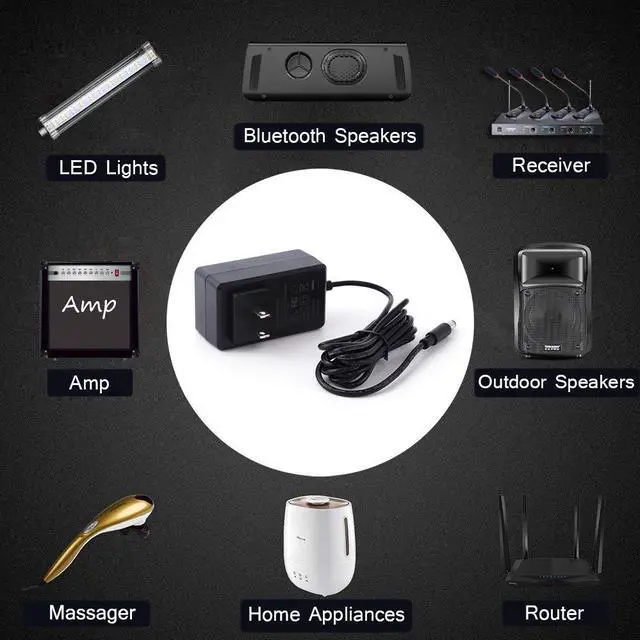 Alt view image 6 of 7 - 15V 2A Power Supply Charger (Input AC 100V-240V, Output DC 15 Volt 2 Amp 30 Watt) Adapter Switching Transformer Converter DC 5.5mm x 2.1mm / 5.5mm x 2.5mm Universal