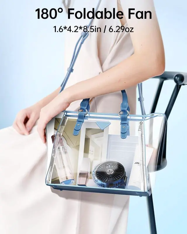 Alt view image 4 of 7 - Portable Misting Fan - 180° Foldable Handheld Personal Fan with Mist Spray, 3 Speeds, 30ml Water Tank, USB Rechargeable for Travel, Outdoors, Makeup, Camping, Home, and Office Use