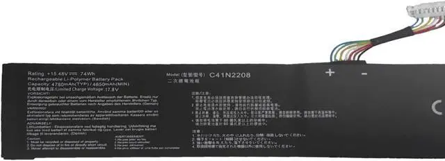 Alt view image 2 of 7 - HBFVG C41N2208 Laptop Battery Replacement for Asus RC71L PC71L NR2301L (2023) Gaming Handheld Series(15.48V 74Wh)
