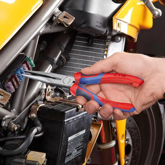 Alt view image 5 of 7 - Tools - Long Nose Pliers With Cutter, Multi-Component (2612200), Multi-Colour, 8 inches