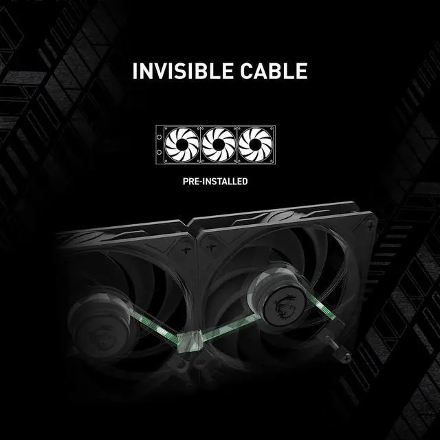 Alt view image 7 of 7 - MAG CORELIQUID A15 240 - AIO ARGB CPU Liquid Cooler - 240mm Radiator - LGA 1851 Ready - Dual 120mm ARGB PWM Fans, Black