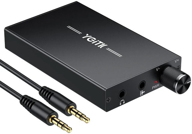 Main image of Portable HiFi Headphone Amplifier, 16300 Rechargeable Headphone Amp Headphone Amp with 2-Stage Gain Switch, 3.5mm AUX Volume Control, Aluminum Alloy Housing Compatible with Phone, PC