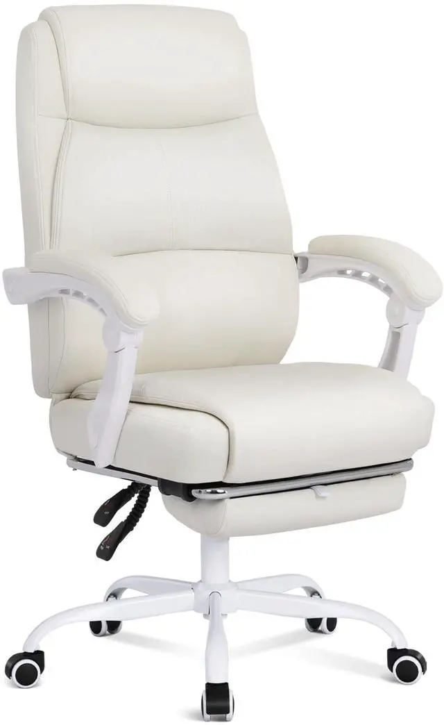 Main image of Big and Tall Office Chair with Footrest, High Back Desk Chair with Linkage Armrest, 90-155° Recline Executive Computer Chairs with Adjustable Height for Home