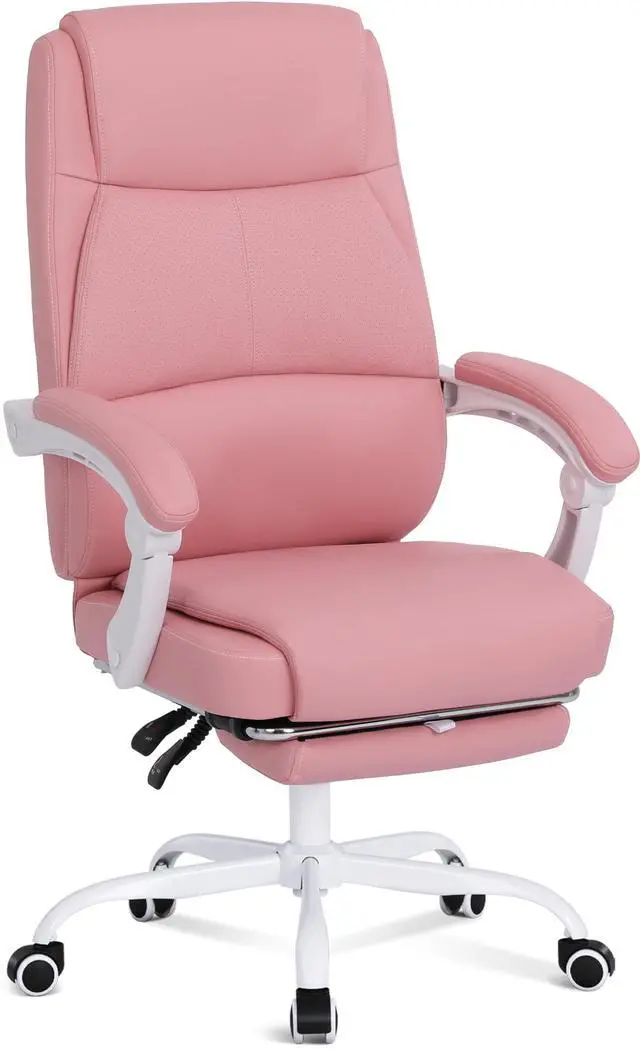 Main image of Big and Tall Office Chair with Footrest, High Back Desk Chair with Linkage Armrest, 90-155° Recline Executive Computer Chairs with Adjustable Height for Home