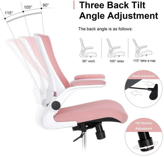 Alt view image 2 of 6 - Tall Office Chair, Drafting Chair for Standing Desk, High Office Chair with Adjustable Lumbar Support, Flip-up Arm and Footrest Ring, Tall Drafting Chair for Bar Height Desk