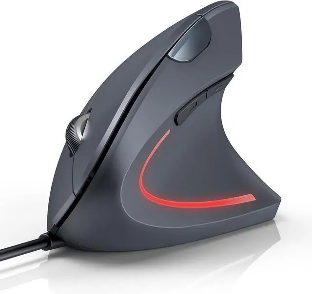 Main image of Wired Mouse, 6400 DPI Ergonomic Mouse 6 Buttons Silent Mice 4 Adjustable DPI Vertical Mouse Compatible with Windows/Chrome/Laptop/Computer