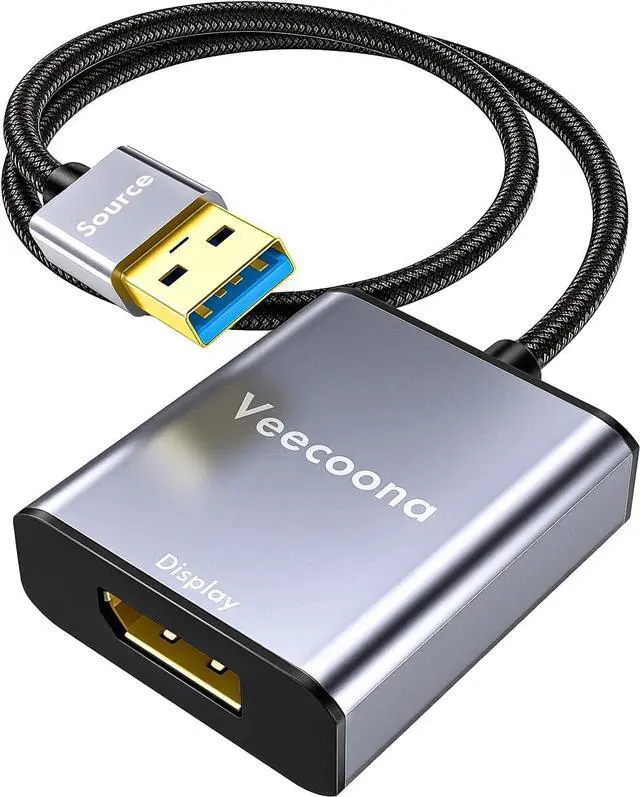 Main image of USB to DisplayPort Adapter | 1080P 60Hz USB 3.0 Male to DisplayPort Female Monitor Converter for Windows 7/8/10/11 MAC OS - Requires Driver