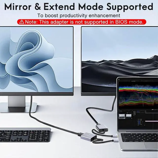 Alt view image 5 of 7 - USB to DisplayPort Adapter | 1080P 60Hz USB 3.0 Male to DisplayPort Female Monitor Converter for Windows 7/8/10/11 MAC OS - Requires Driver