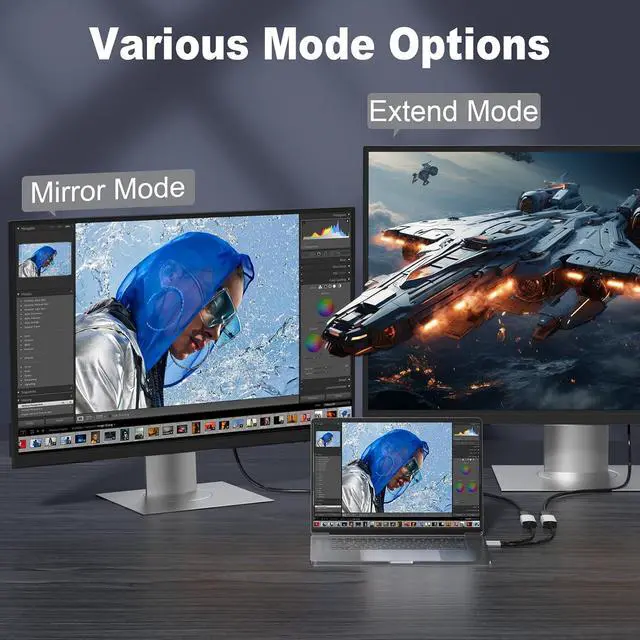 Alt view image 4 of 7 - Unidirectional USB C to DisplayPort 1.4 Adapter 32.4Gbps 4K@240hz 8K@60hz and HDR Support - Thunderbolt 3/4 to Display Port Compatible with iPad Pro iPhone 16/15 Pro MacBook Pro Surface
