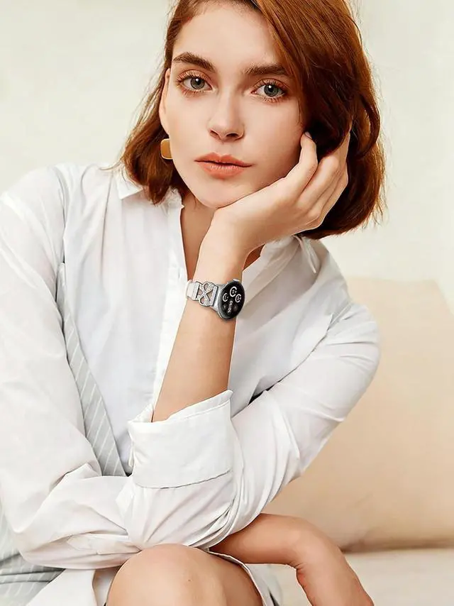 Alt view image 6 of 7 - Slim Bowknot Silicone Band Compatible with Google Pixel Watch 4 3 41mm/ Pixel Watch 2 1 Band Women Thin Silicone Waterproof Straps Replacement Wristbands for Google Smartwatch 41mm Accessory