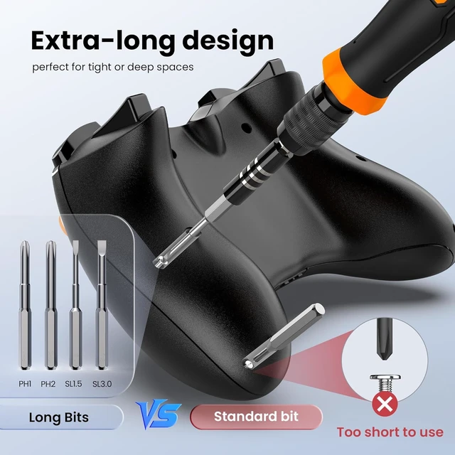 Alt view image 7 of 7 - JOREST 152 in 1 Small Precision Screwdriver Set Tool Gifts for Men Mini Repair Tool Kit for Electronics Macbook Laptop PC RC PS5 iPhone Jewelers Xbox Glasses