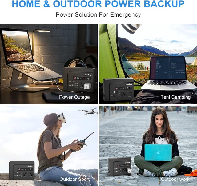 Alt view image 6 of 7 - 200W Portable Power Bank with AC Outlet 120V, 146Wh Power Station