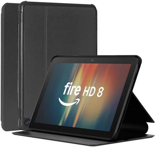 Main image of Fire HD 8 Tablet Case,(12th/10th Generation,2024/2022/2020 Release),Slim Trifold Stand Protective Cover TPU Back,Support Auto Sleep/Wake,Also for 8in Sony Nokia(Black)