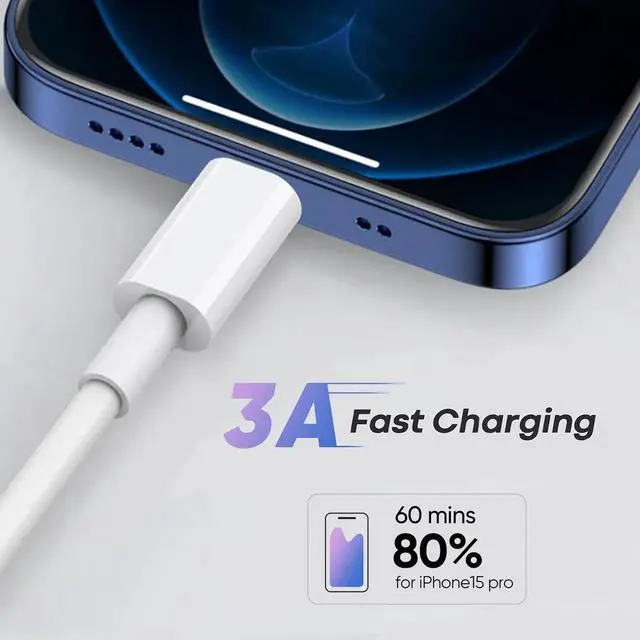Alt view image 3 of 6 - Car Apple CarPlay Cable for iPhone 17/16/15 Pro Max Plus Car Charger