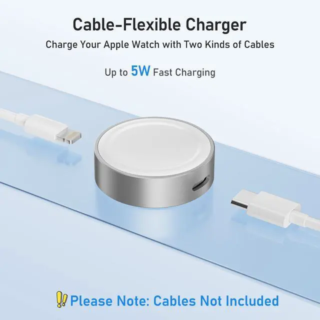Alt view image 2 of 7 - Apple Watch 11 Charger,5W USB C Magnetic Charging Adapter for iWatch USBC & iPhone Power Port,Portable Type C Wireless Watch Charger Dock for iWatch Series 10 9 8 7 6 Ultra SE 3 2,42/46/44mm
